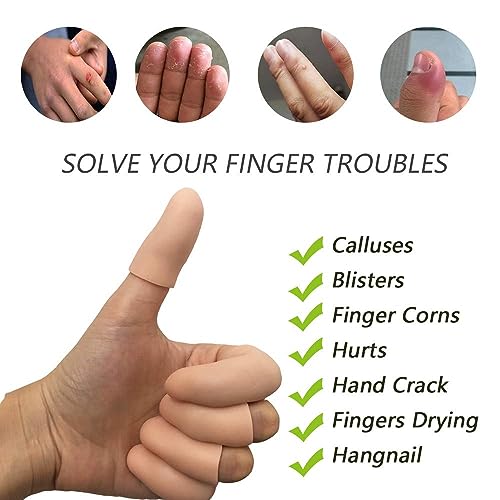 Silicone Gel Finger Protectors - Pain Relief for Arthritis & Cracking
