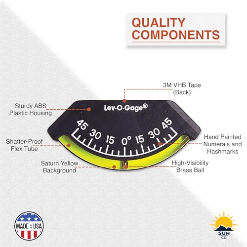 Marine Clinometer for Boats - Lev-o-gage Heel-Angle Gauge