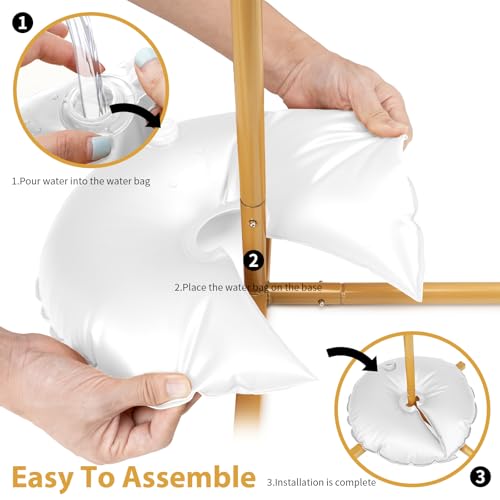 4 Pack Water Weights for Balloon Arch & Column Stands - Large Capacity, Quick Fill, Foldable - BUQ