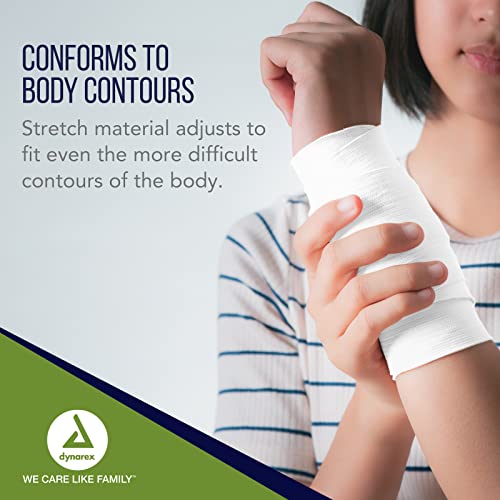 Stretch Gauze Bandages - 4" x 4.1 yds, 12 Count, Non-Sterile, Latex-Free