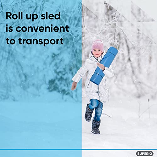 36" Blue Carpet Sled - Lightweight, Portable Snow Slider