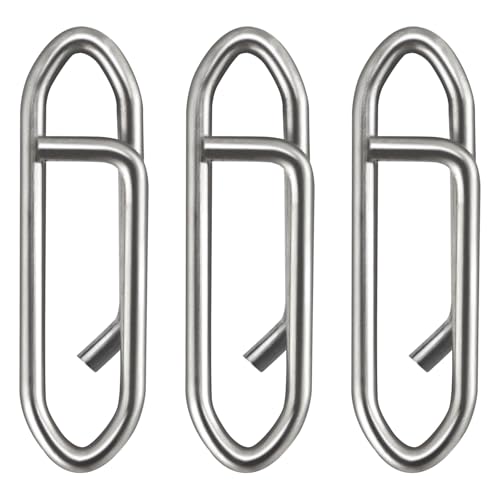 Fishing Speed Clips - Stainless Steel Lure Snaps - XS, 25LB, 0.5 Inch, 20 Pack