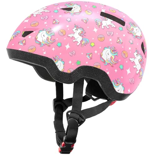 Toddler Bike Helmet for Ages 1-6 - Rainbow Unicorn - Size S