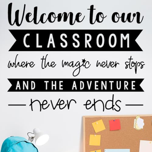 Wall Decals | Inspirational Wall Decor Stickers - Removable Peel and Stick Wall Stickers for Classroom, Library Decor, Playroom, Home School and Education Spaces - Quotes Wall Decor - 20" x 16.5"