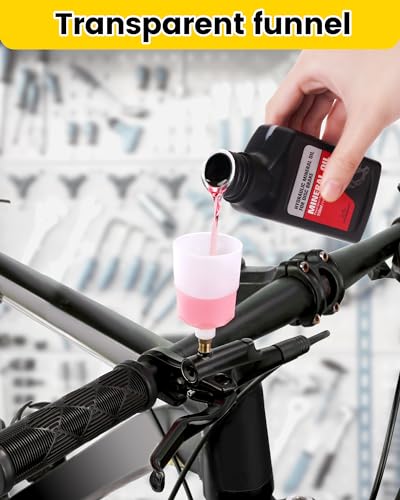 Bicycle Hydraulic Brake Bleed Kit with Mineral Oil & Brass Connectors