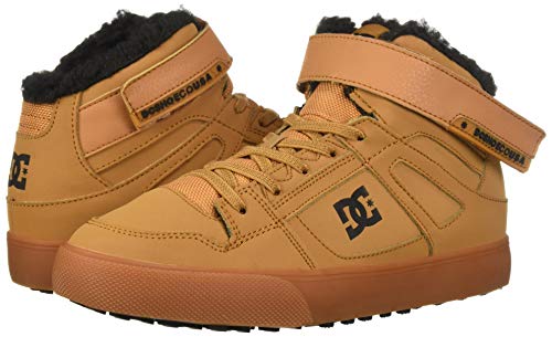 DC Unisex-Child Pure HIGH-TOP WNT EV Skate Shoe, Wheat, 6 M US Big Kid