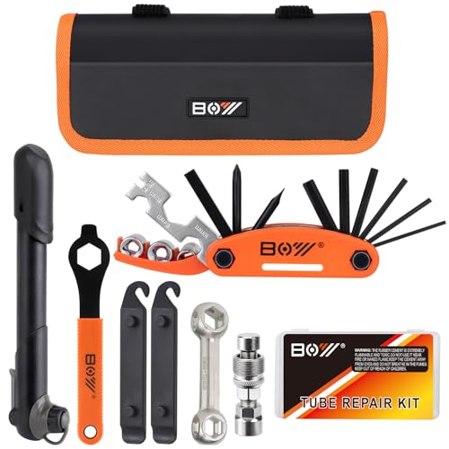 Bicycle Repair Kit with Tire Pump - Portable Tool Kit
