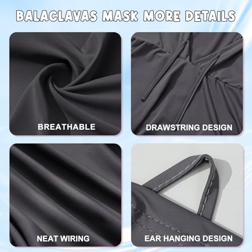 Balaclava Sun UV Protection Hood - Breathable Full Head Mask - Black
