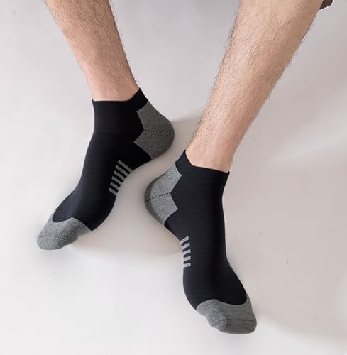 Low Cut Ankle Socks for Men - Thin Breathable Casual - 12 Pairs Black