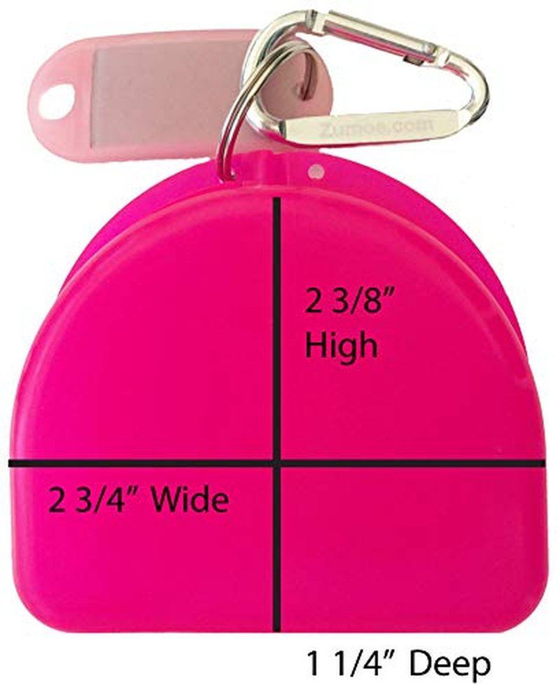 Zumoe Lacrosse Mouthguard Case Retainer Case - Lacrosse Sticks (Pink)