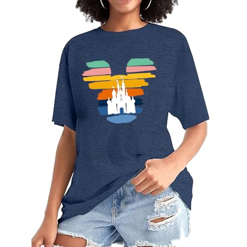 Magic Kingdom T-Shirt for Women - Dark Blue XX-Large