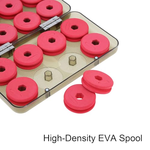 16pcs Fishing Foam Spools & Board - Fishing Line Organizer