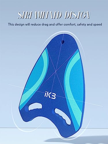 Ikanboo Nebulas Blue Swimming Kickboard for Kids & Adults, Pool Exercise Aid