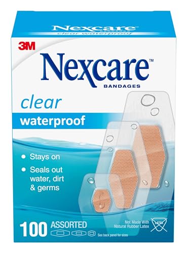 Waterproof Clear Bandages - 360 Degree Seal, 100 Count