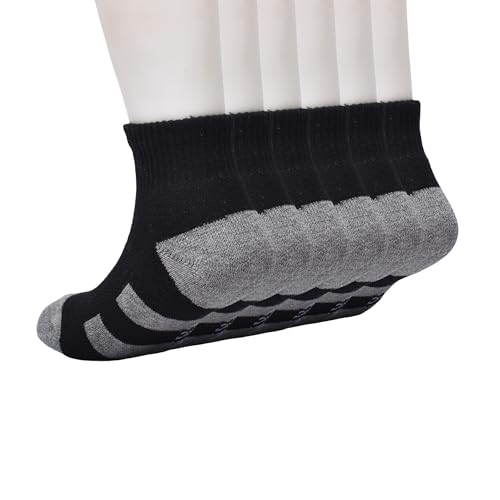 Kids' Quarter Crew Socks Multi-Pack - Soft & Stretchy, True Black