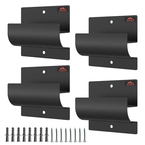 Ladder Hangers for Garage Wall,Garage Storage Hooks- Wall Mount Wheelbarrow Hanger, Patio Furniture, Chair & Ladder - Ladder Holder Wall Mount (4 Pack)