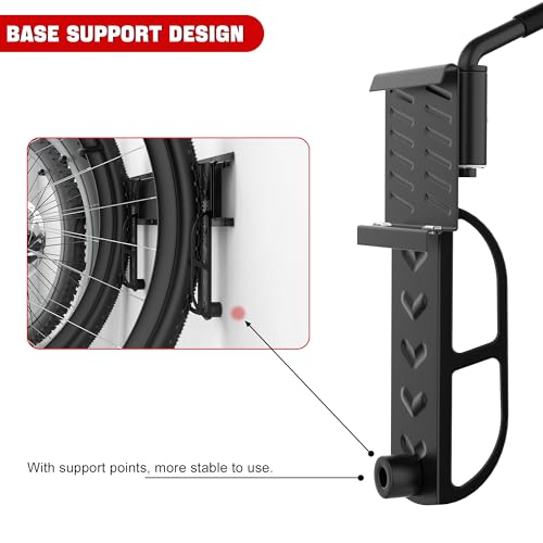 Ultrawall Adjustable Wall-Mounted Bike Storage Rack with Swivel Hooks