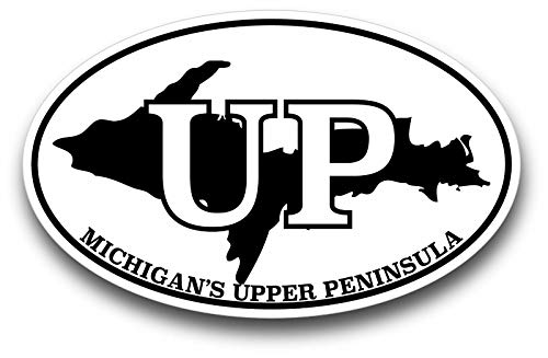 Michigan Upper Peninsula Vinyl Sticker - 4.25" x 2.5" Decal