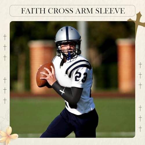 Cross Arm Sleeves for Football - 2 Pairs, 13-18y, White & Black