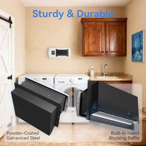 Ultra Quiet Through Wall Ventilation Fan with Remote Temperature Control, White Panel Exhaust Fan WVF200 for Kitchen, Living Room, Laundry Room & Workshop