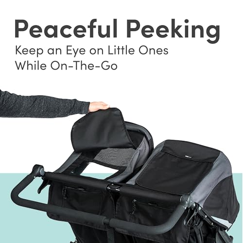 Duallie Jogging Stroller - All Terrain, Adjustable Handlebar - Graphite Black