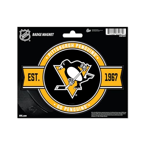 Pittsburgh Penguins NHL Hockey Badge Magnet - Car & Fridge
