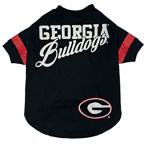 NCAA Pet T-Shirt for Dogs & Cats - Team Spirit Stripe Design, Small