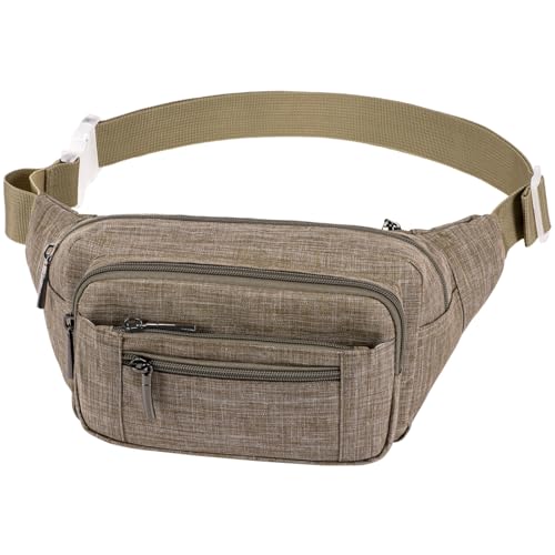 PACKISM A06 Khaki Fanny Pack for Women & Men | Crossbody Travel Waist Bag