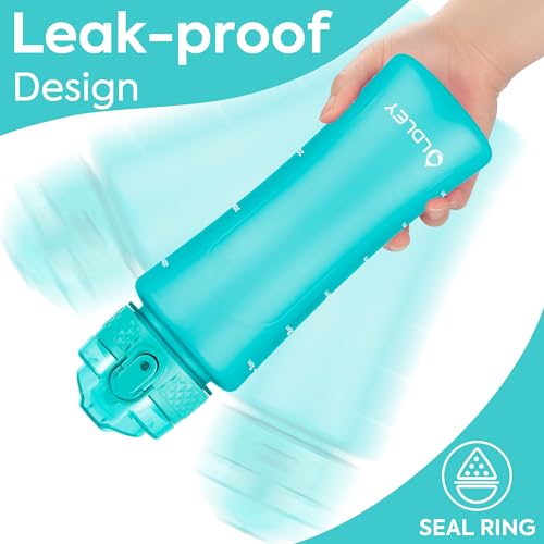 Kids Water Bottle with Straw Lid - 15 oz Leak-Proof Mint