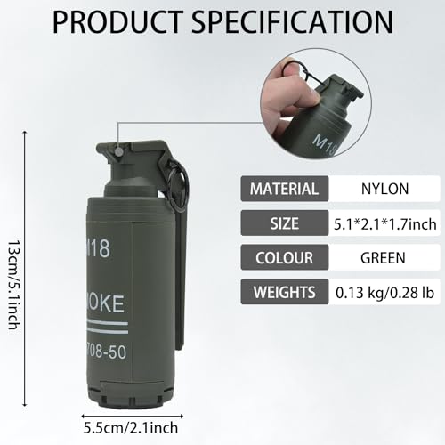M18 Airsoft Grenade Toys - 2 Pcs Green Tactical Role Play Props