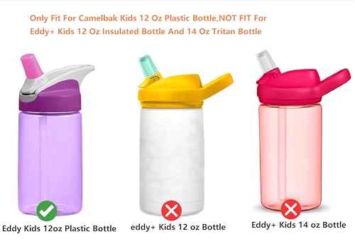 Replacement Straws for CamelBak Eddy Kids 12oz Water Bottle - 5 BPA-Free Straws & Cleaning Brush
