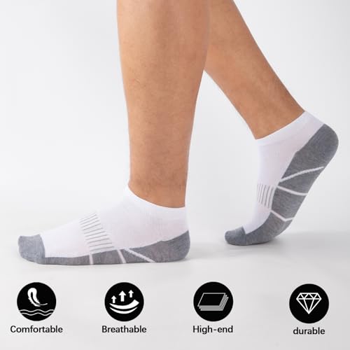 COOVAN Mens 14 Pack Ankle Socks， Low Cut Thin Comfort Breathable