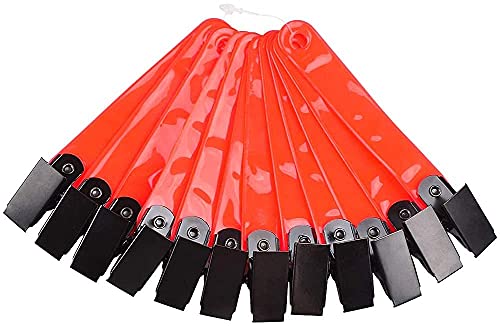 Reflective Trail Markers for Hunting - 12 Pack Orange Clips
