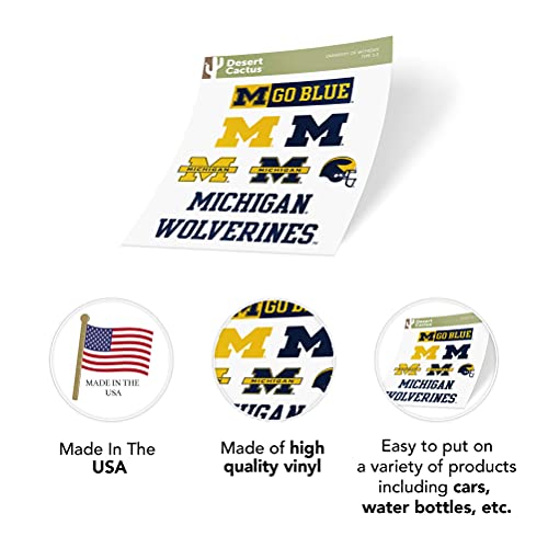 Michigan Wolverines Vinyl Sticker Decal for Laptops & Cars