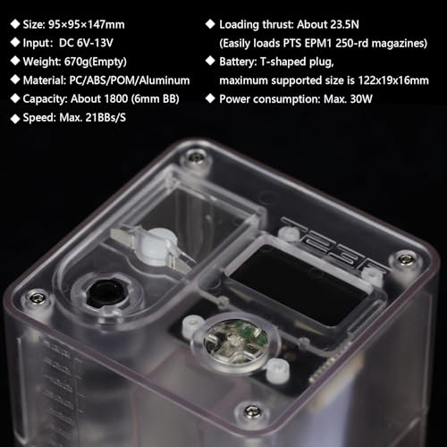 High-Speed Electric BB Speed Loader with OLED Display - Battery Included