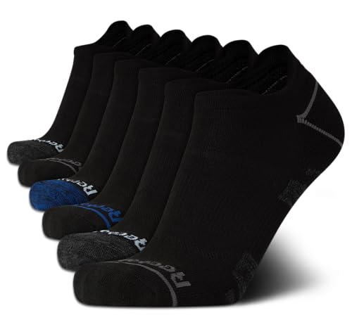 Reebok Men's Low Cut Cushioned Athletic Socks 6 Pack Black 6-12.5
