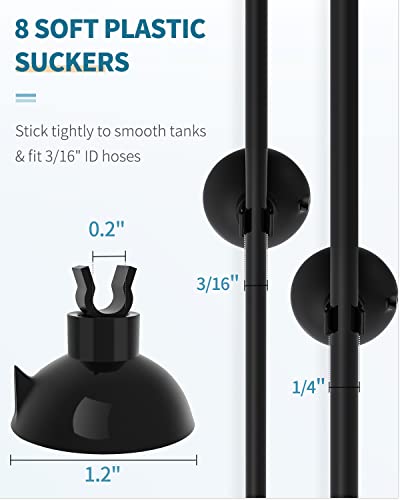 25 Feet Aquarium Airline Tubing Set with Suction Cups & Valves
