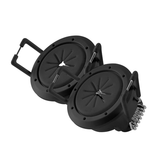 Construct Pro Speedy’Z Mini Spring-Lock Cable Pass-Through Port – Pair, Black, 1.5” Outer / 1” Inner Diameter