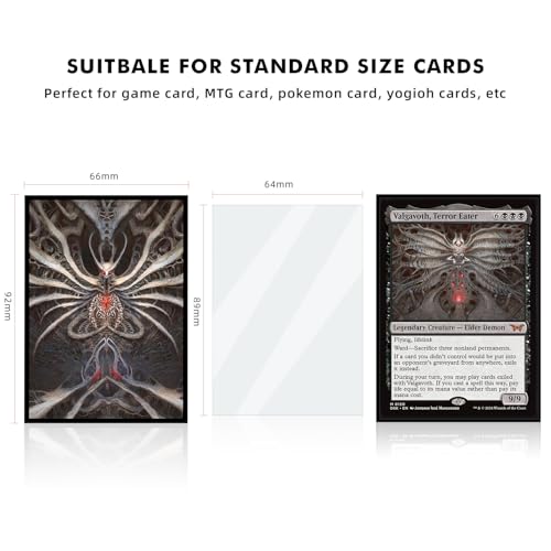 Katomula 100 Pcs MTG Card Sleeves with 100 Pcs Perfect Fit Art Matte Inner Sleeves 66x92mm