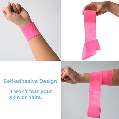 2 Inch Self Adhesive Bandage Wrap - 9 Pack Multi Colors