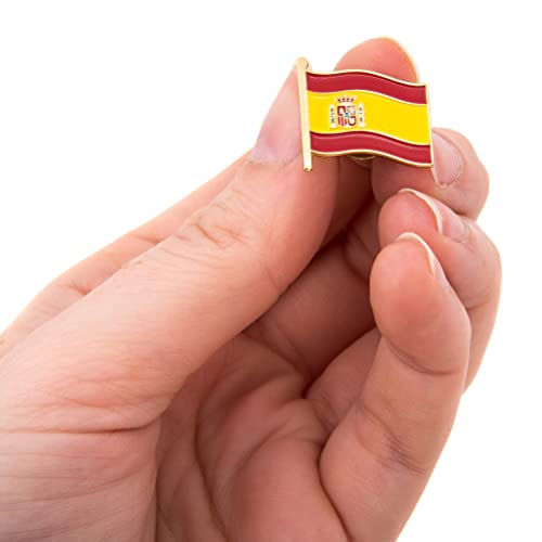 Desert Cactus Spain Metal Enamel Flag Lapel Pin Waving Flag Badge