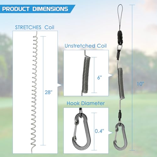 Rangefinder Tether - Retractable Lanyard Cord for Hunting - Black