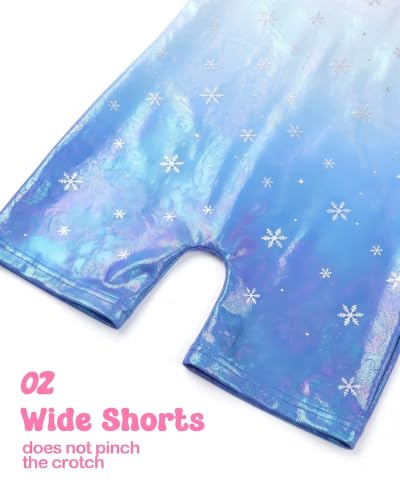 Wanyoo Gymnastics Leotard for Girls – Shiny Toddler Unitard with Colorful Design