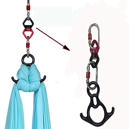 Heavy Duty Aerial Silks Hardware Kit with Swivel & Carabiners for Rigging