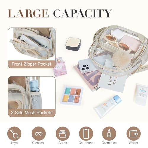 Clear Mini Backpack for Stadium Events - Anti-Theft Design