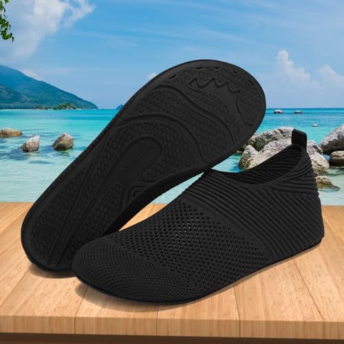 Quick-Dry Water Shoes for Women & Men - 6.5-7.5 / Abldblack
