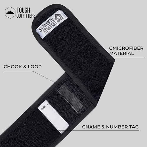Football Streamer Towel - Lightweight Microfiber, Black