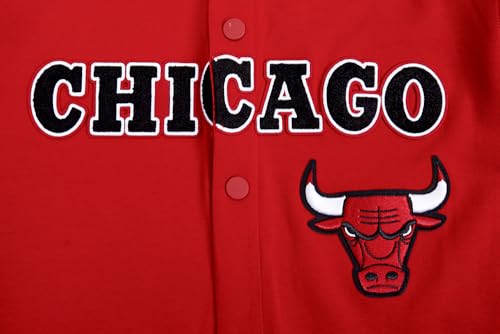 Men's NBA Classic Chenille Button Down - Chicago Bulls - Large - Red/Black