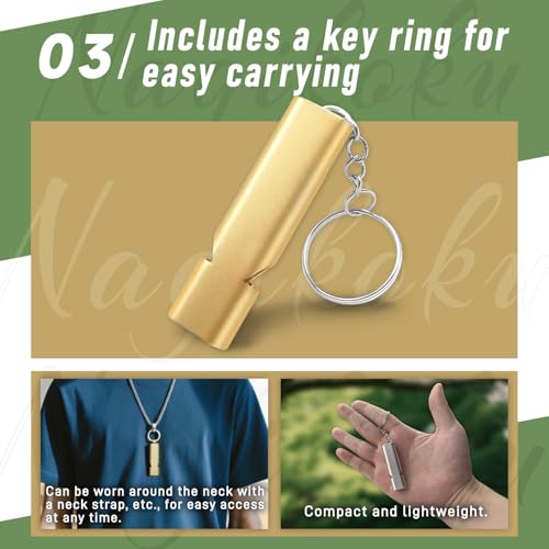 Emergency Whistle for Rescue Signaling - 5 Pack Silver
