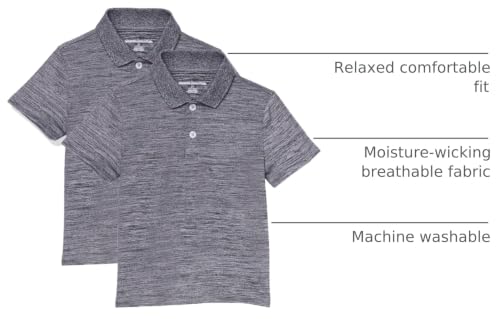 Active Performance Polo Shirt for Boys - 2T Grey Space Dye